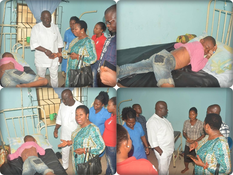 Speaker Oborevwori in Clinic to Visit 13 Years Old Boy Molested By Abusive Uncle 