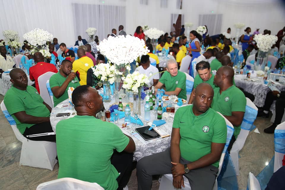 Super Eagles Team at Delta State Government House