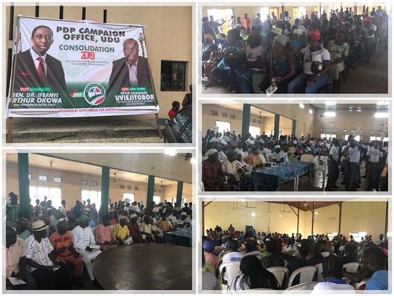 Peter Uviejitobor Campaigns in Ovwian, Aladja and Orhuwhorun communities in Udu LGA
