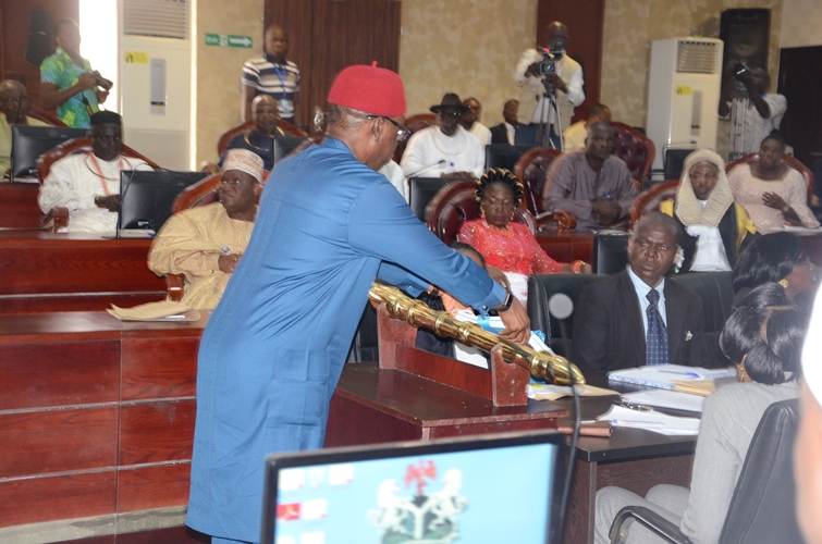 Okowa Presents 2017 Appropriation Bill To Delta State House of Assembly