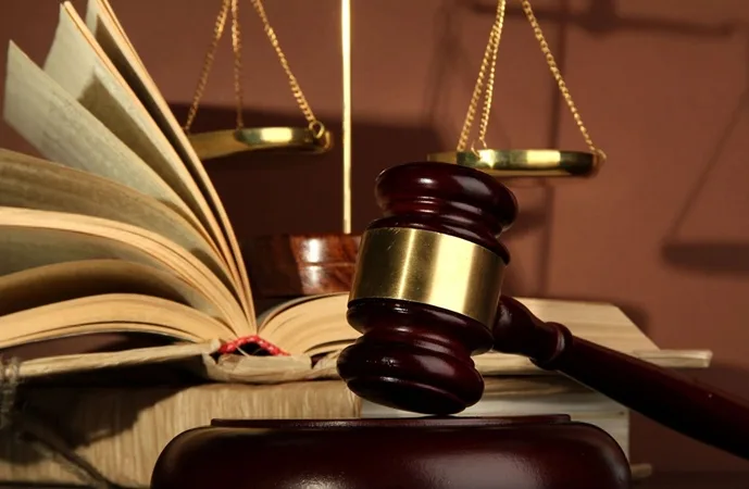 Court: Law Book and Gavel