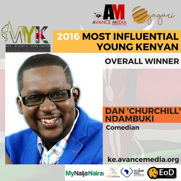 Dan 'Churchill' Ndambuki Voted 2016 Most Influential Young Kenyan
