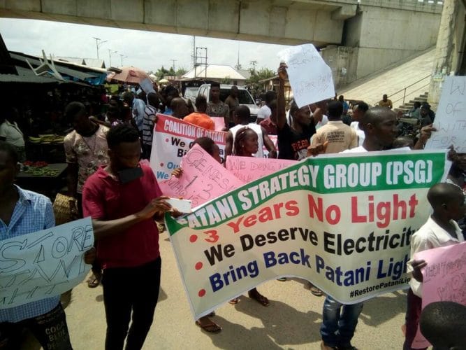 Patani Indigenes Protest on Electricity Power Outage
