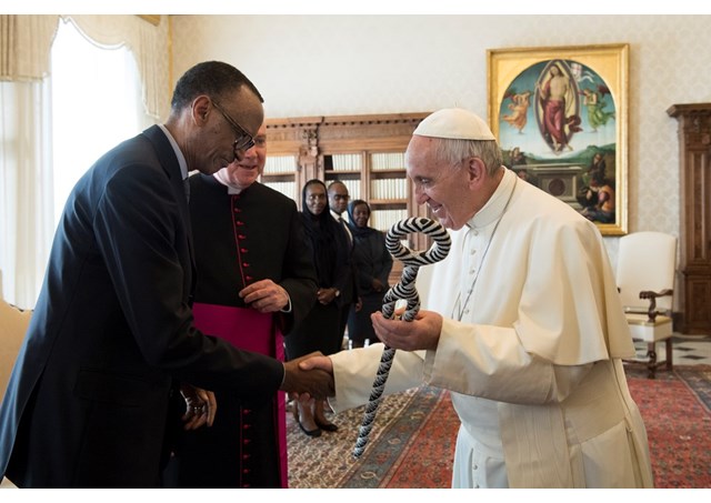 Rwandan President and Catholic Pope