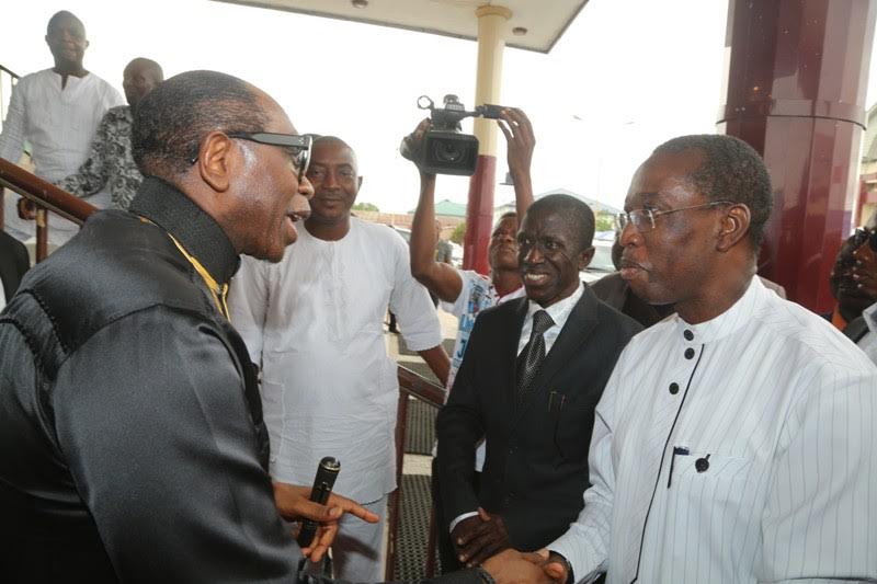 Ayo Oritsejafor and Governor Okwa