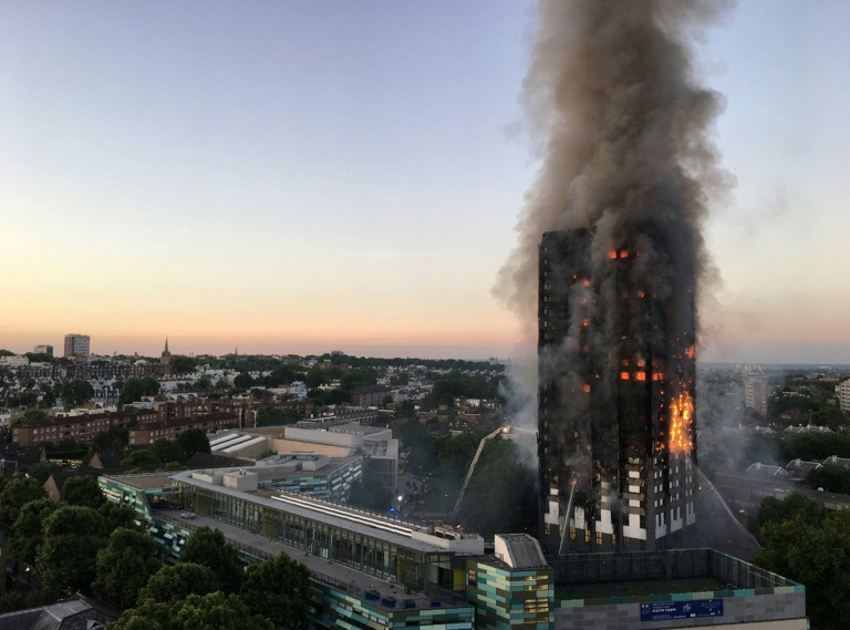 London Towers on Fire