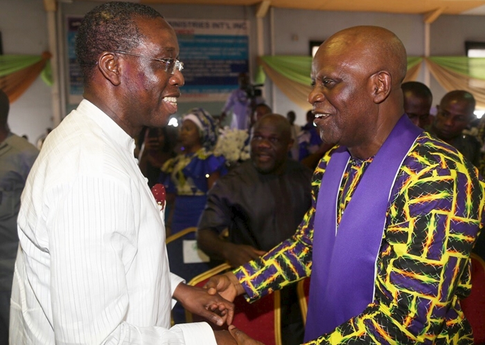 Okowa and Bishop Kingsley Enakirehi