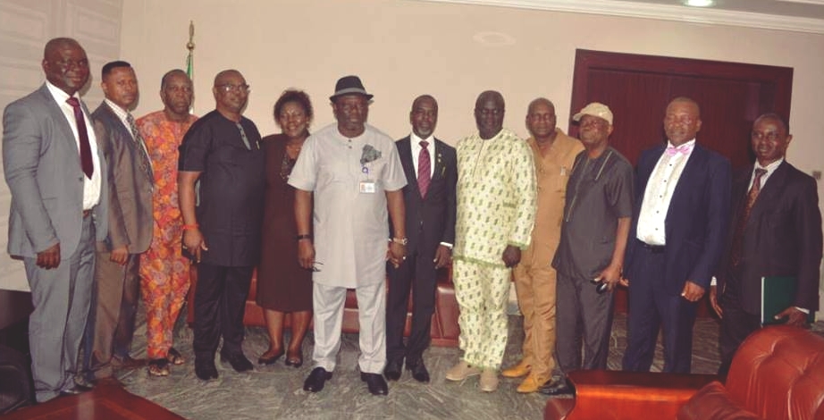 Delta Speaker Flanked by APBN Executives