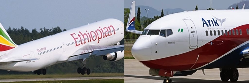 Ethiopian Airlines and Arik Air
