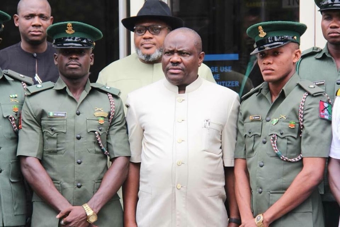 Governor Wike With Rivers Indigenes of the 64th Regular Course of the Nigerian Armed Forces