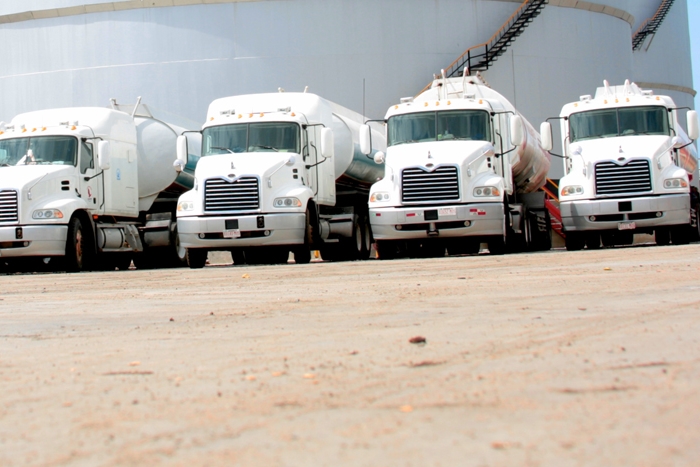 Petroleum Trucks at Fuel Depot