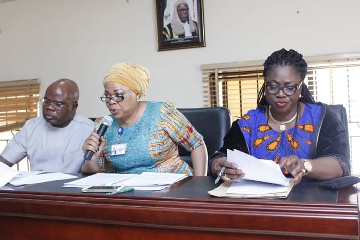 Members of DTHA Committee on Education; (L-R) Hon Evance Ivwurie, Hon Angela Nwaka and Hon Shola Daibo