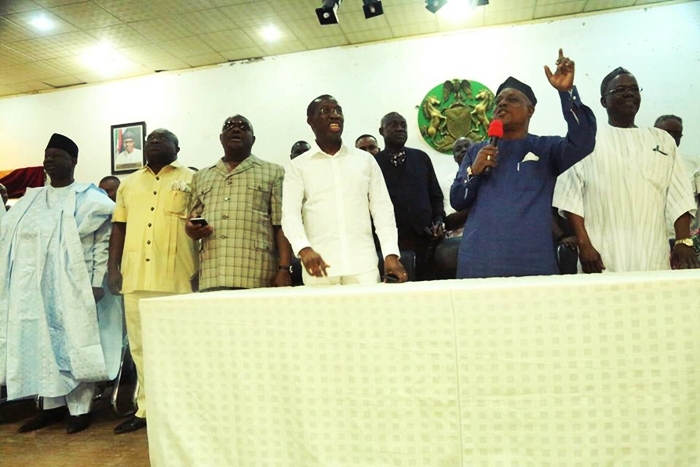 PDP Governors and Uche Secondus in Asaba