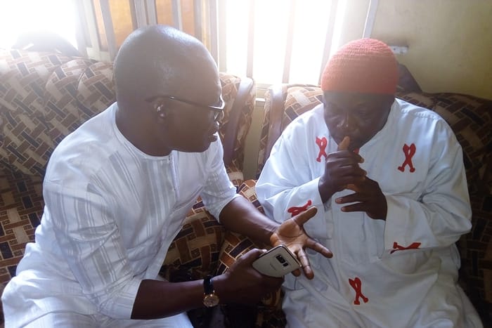 Comrade Ovuozourie Macaulay Commiserates with the Ovie of Okpe-Isoko, HRH Felix Agbabe