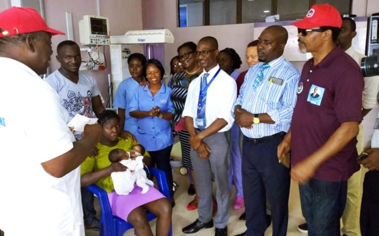 Mr and Mrs Peter Amaje Receives Governor Okowa's Financial Support of N2.5m for their Conjoined Twins