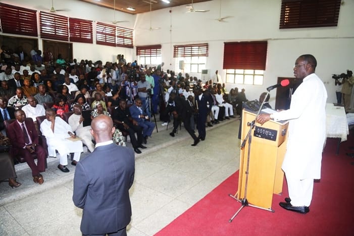 Governor Okowa During The Second Session Of The 2018 Quarterly Media Parley With Journalists In Asaba