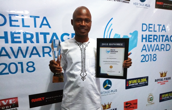Ossai Ovie Success Bags Most Outstanding Youth Award from the 2018 Delta Heritage Awards