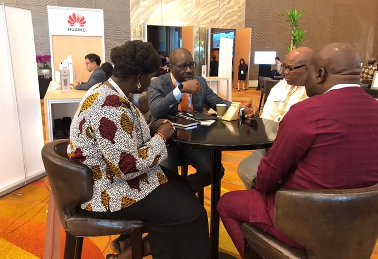 Edo State Governor, Mr. Godwin Obaseki (second left) with the state delegation to the World Cities Summit, holding from July 8-12, in Singapore.