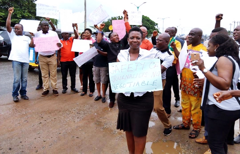 Delta State Journalists on Protest