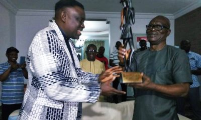 Comrade Ovuozourie Macaulay Receiving Delta State PMAN Award