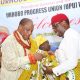 Delta State Governor, Senator Ifeanyi Okowa (right) the President General of Urhobo Progress Union (UPU) Worldwide, Olorogun Moses Taiga, during the 87th Annual National Congress and Awards of Honour/Carnival 2018, Organized by Urhobo Progress Union (UPU) Worldwide.