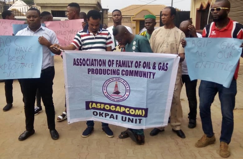 Association Of Family Of Oil and Gas Producing Community, Okpai Branch Protest to the Office of the Delta State Ministry of Oil and Gas Asaba