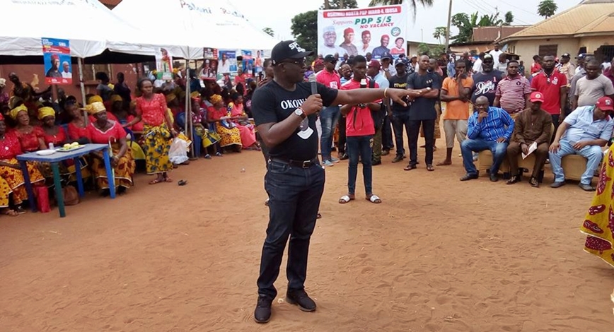 Delta State Commissioner for Information, Chief Patrick Ukah during 2019 PDP Campaigns