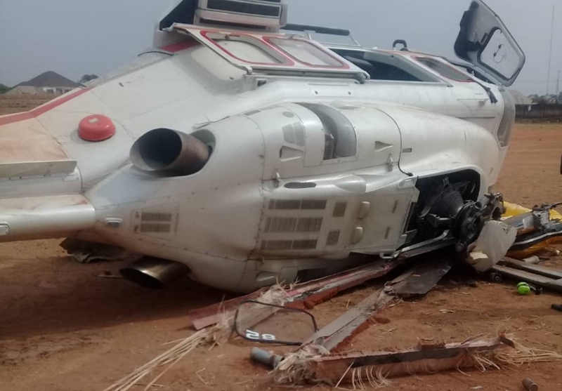 Crashed Helicopter Conveying Vice President Osinbajo
