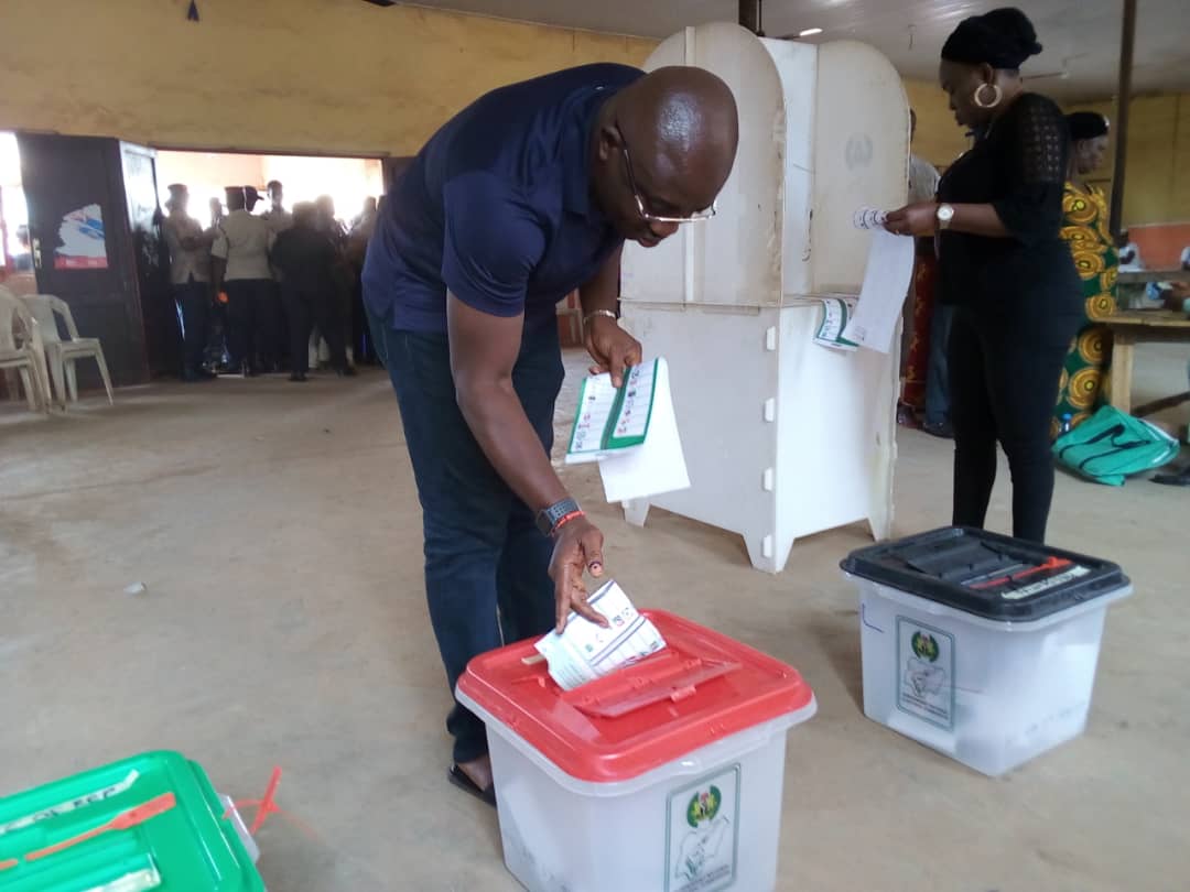 Patrick Ukah Casting His Vote
