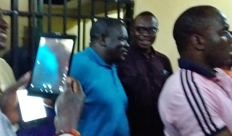 Hon Christopher Ochor Ochor at the INEC office at the early Morning of March 10, 2019, during the declaration.