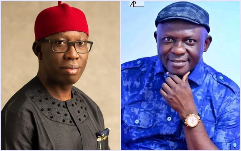 Pics: Governor Ifeanyi Okowa (L) and Hon Victor Nwokolo (R)