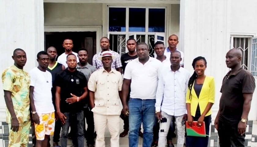 CEPEJ National Coordinator, Comrade Sheriff Mulade flanked by the Leadership of Ugolo-Okpe Community