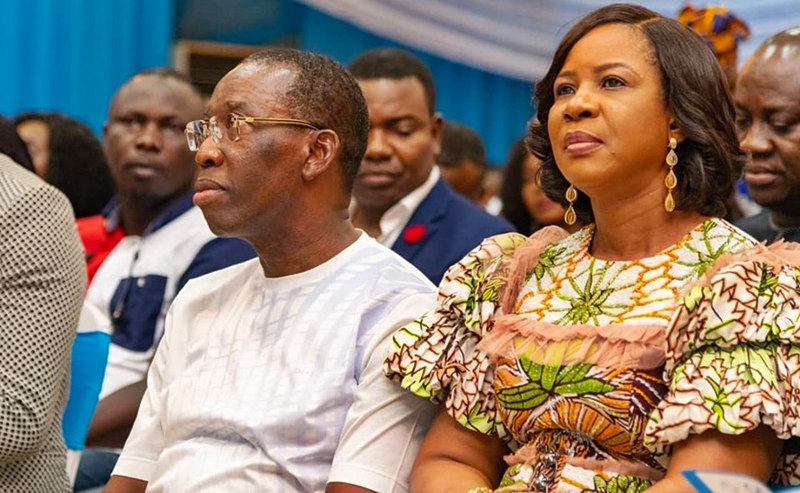 Governor Ifeanyi Okowa and Dame Edith Okowa at the 5th Edition of the Couples Forum held on May 15, 2019
