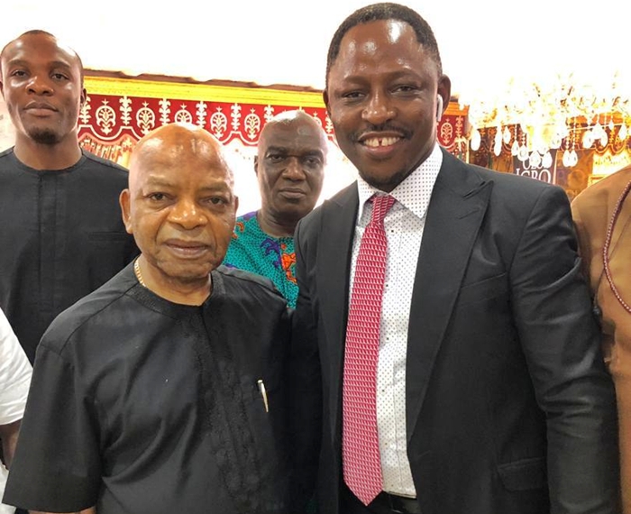 Deputy Speaker, Rt. Hon Friday Osanebi Visits Chief Arthur Eze in Enugu State