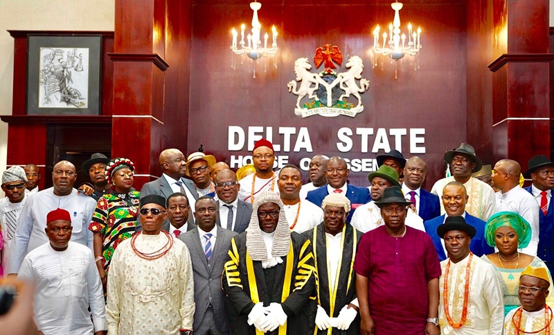 Lawmakers of the Seventh Assembly of the Delta State House of Assembly, Inaugurated on Monday, June 10, 2019