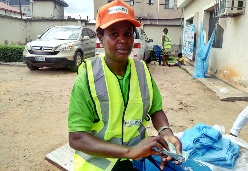 Mrs Blessing Nwabuzor, LLINS Supervisor at one of the Distribution Points in Asaba