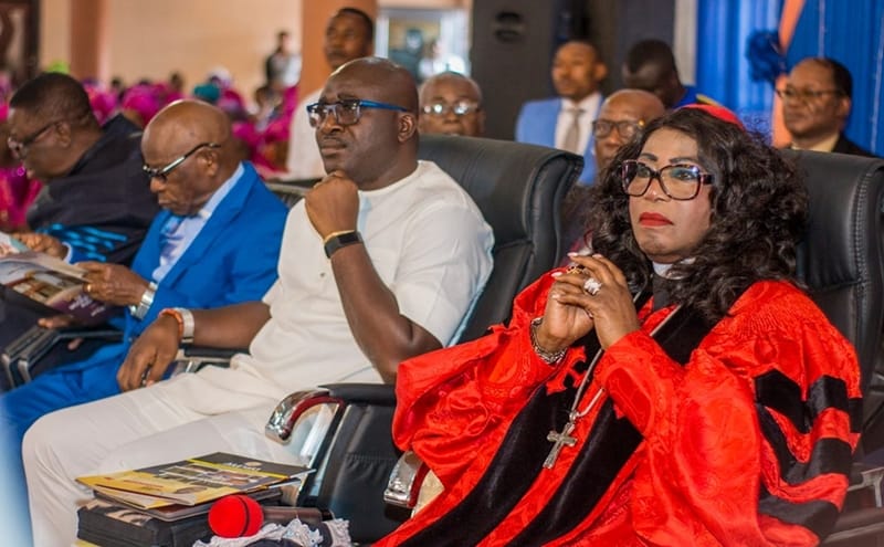 R-L: Archbishop of Church of God Mission International, Most Rev. Dr. Margaret Benson-Idahosa and Chief Patrick Ukah