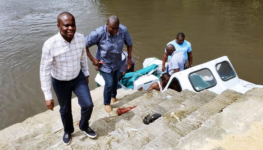Hon Andrew Igban (l) Visit To Riverine Communities in Warri South West LGA