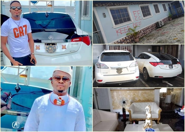 Inset: Akegor Omamuyovwi suspected Internet Fraudster and His Properties