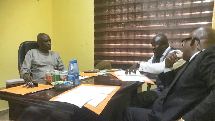 Hon Austin Uroye (L) Chairman, Delta State House of Assembly Committee on Health