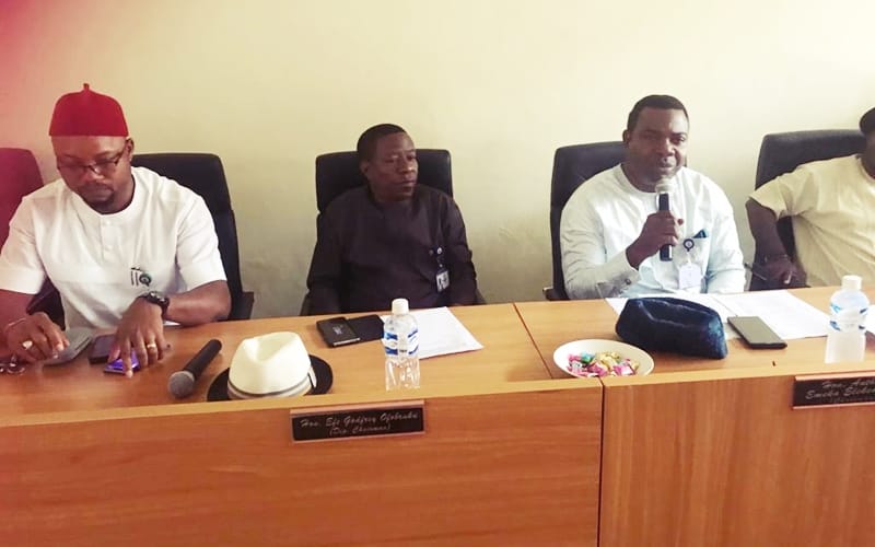 Hon Anthony Elekeokwuri, (right) Chairman, Delta State House Committee on Public Accounts