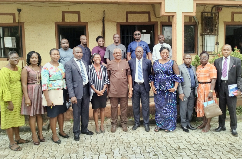 Group Picture of NGO's Led by Executive Director of Development Initiative for Community Development on Advocay Visit to the Sustainable Development Goals, SDGS office in Delta State.