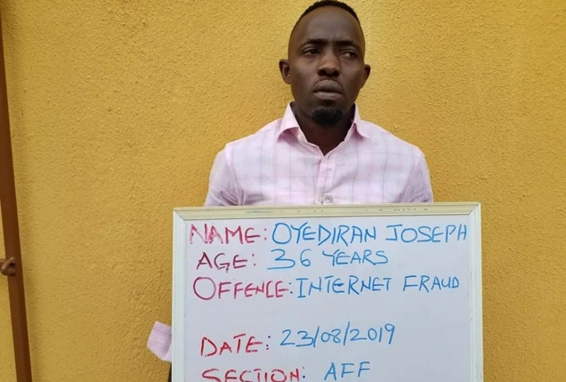 Oyediran Joseph, FBI Suspect Convicted by EFCC for Internet Fraud