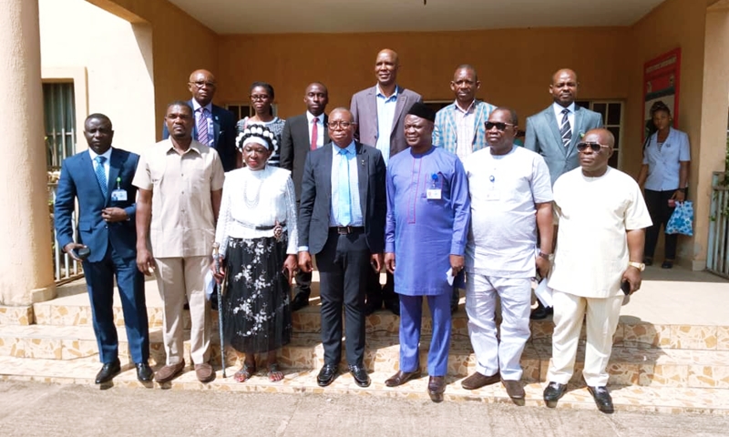 Members of Delta Assembly Committee on Housing with Officials of Delta Development and Property Authority, DDPA, office in Asaba.