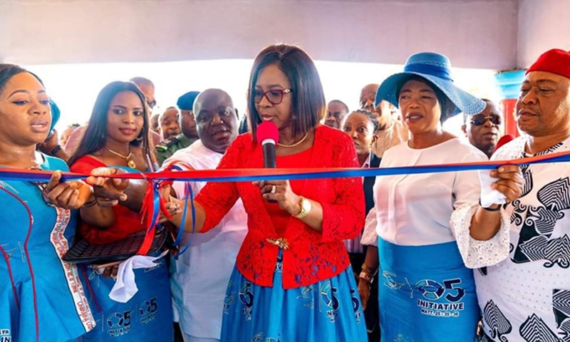 Dame Edith Okowa Unveiling the 13th Sickle Cell Clinic in Delta State located at the General Hospital, Ogwashi-Uku