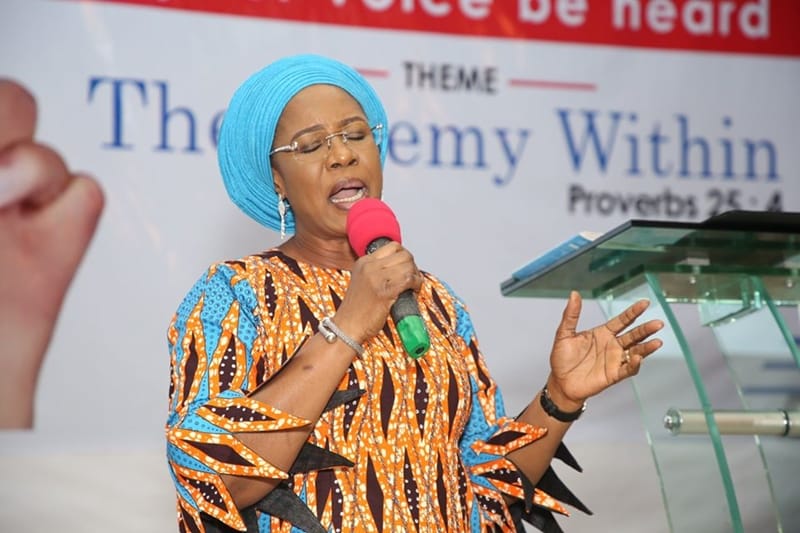 Wife of Delta Governor, Dame Edith Okowa during the 2020 Delta Mothers Arise Prayer Conference on Monday, Feb. 3 at Unity Hall, Government House, Asaba.