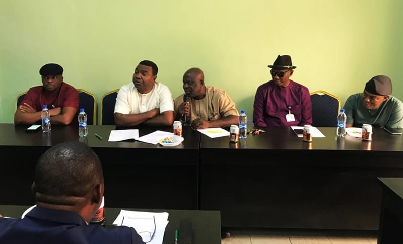 Chairman and Members of Delta State House of Assembly Committee on Trade and Investment (Honorables Mathew Opuoru Anthony Elekeokwuri, Felix Anirah, Shedrack Rapu and Ekpotuareyin Pullah)
