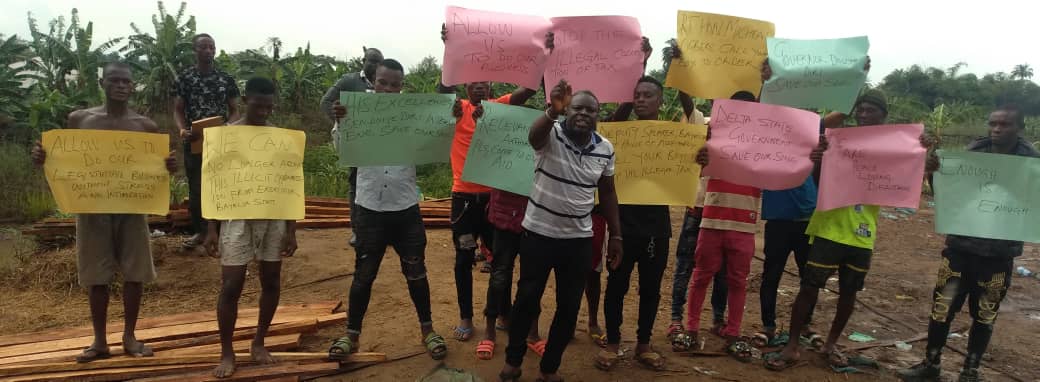 Timber Dealers Association, Burutu local government area, Delta State Protesting the Extortion by Bayelsa Revenue Collectors