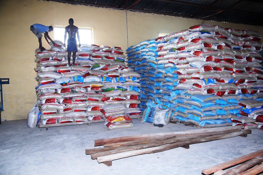 Stocking of Delta COVID-19 Food Bank at  Agricultural Development Authority (ADP), Ibusa