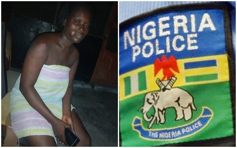 Pics Inset: Mrs Victory Rufus, Lady Assaulted by Police in Warri